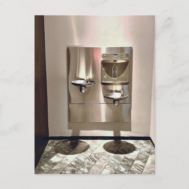 Postal obra de arte original de markyart Fuente de la fe (Anverso)