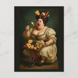 Postal Obra de arte surrealista "Tread Lightly, Eat Heavi