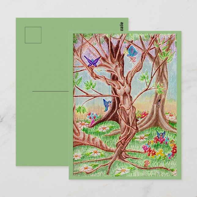 Postal Obra de arte "Transformación" (Anverso / Reverso)