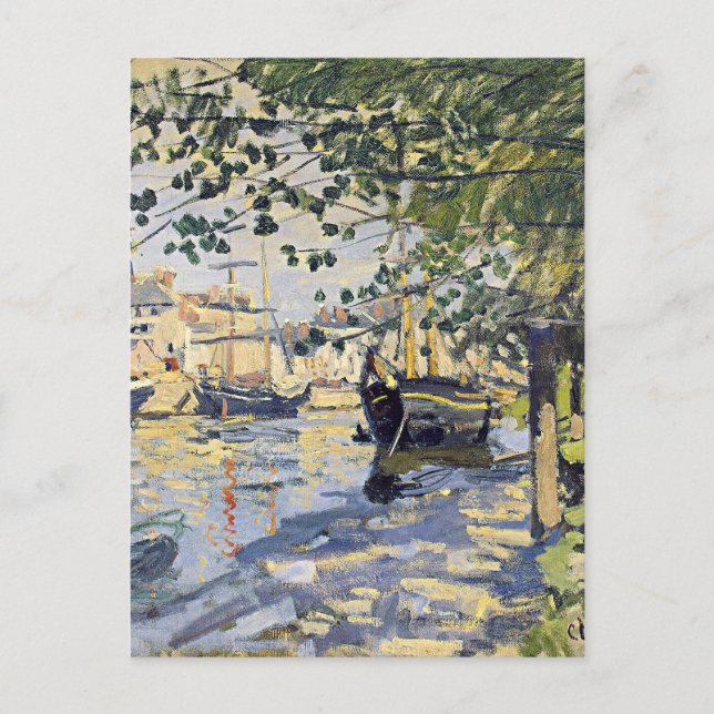 Postal Obra de Monet, Sena en Rouen, (Anverso)