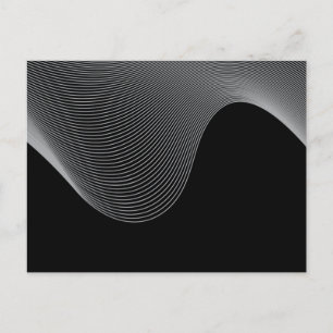 Postal Obra de ondas elegante, moderna y futurista