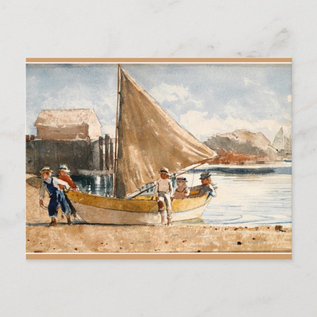 Postal Obra de Winslow Homer en Summertime (Anverso)