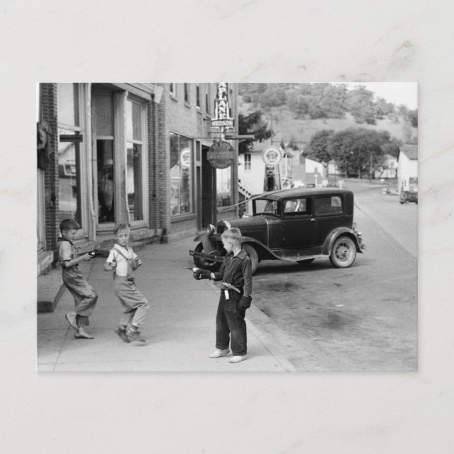 Postal Obra infantil en Wisconsin, años 30 (Anverso)