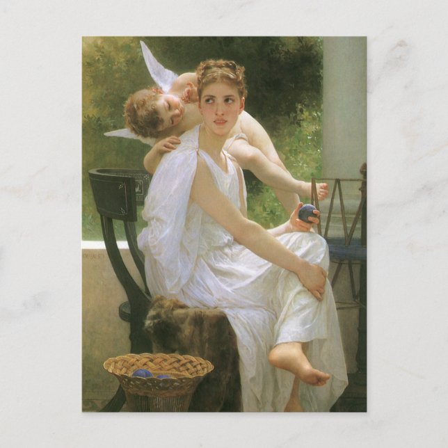 Postal Obra interrumpida por Bouguereau, retrato Angel (Anverso)