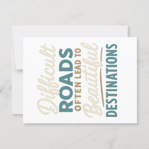 Postal Obra maestra en progreso - Cita de motivación