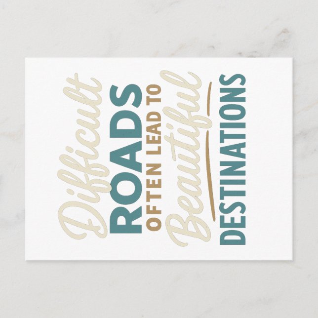 Postal Obra maestra en progreso - Cita de motivación (Anverso)