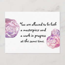 Postal Obra maestra y trabajo en curso