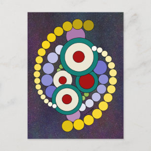 Postal Obras de arte abstracto de círculos
