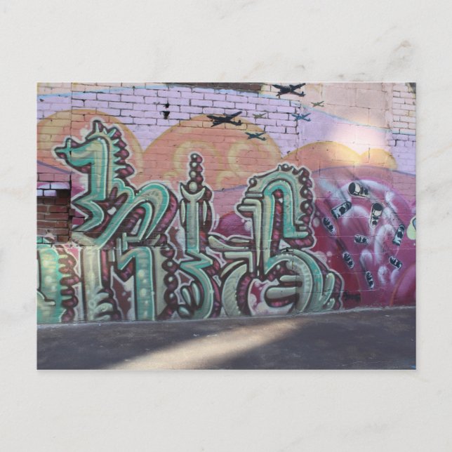 Postal Obras de arte del graffiti occidental n° 4 (Anverso)