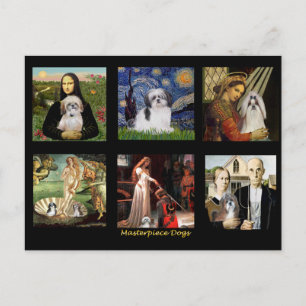 Postal Obras Maestras Compuestas-Shih Tzus