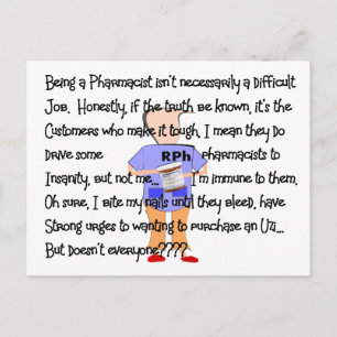 Postal Obsequios farmacéuticos "Brink of Insanity"