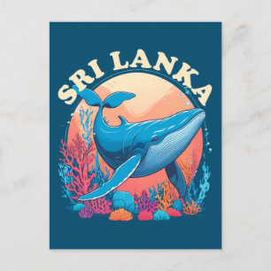 Postal Observación de ballenas azules en Sri Lanka