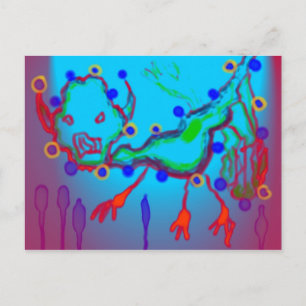 Postal Observación del alcohol de Tengu