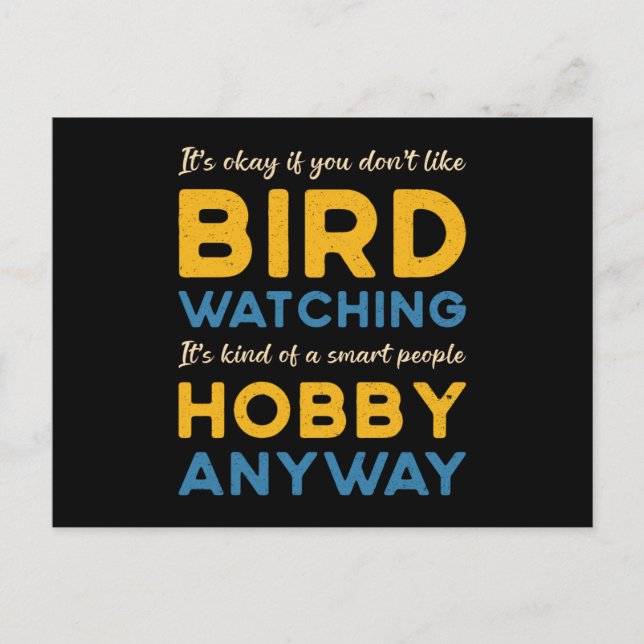 Postal Observador de aves avistando el hobby de todos mod (Anverso)