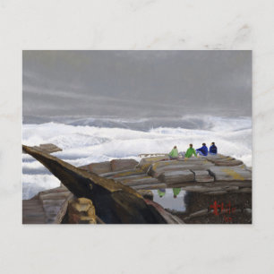 Postal Observadores de olas