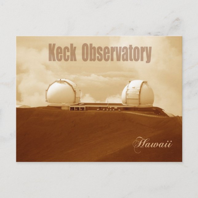 Postal Observatorio Astronómico Keck, Mauna Kea, Hawaii (Anverso)