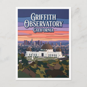 Postal Observatorio Griffith al atardecer Los Ángeles