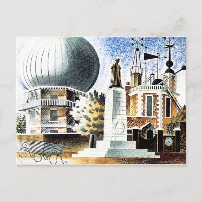 Postal Observatorio Ravilious - Greenwich (Anverso)