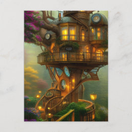 Postal Observatorio Steampunk Treehouse