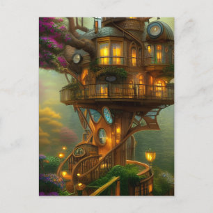 Postal Observatorio Steampunk Treehouse