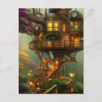 Postal Observatorio Steampunk Treehouse