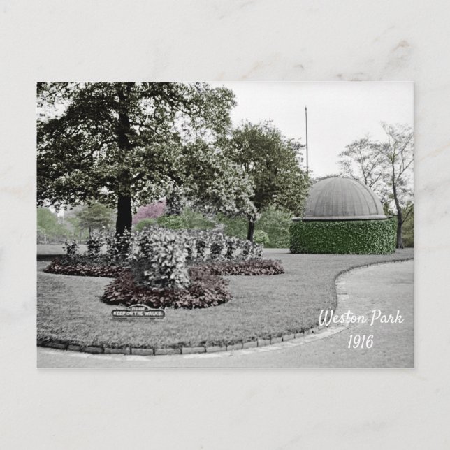 Postal Observatorio Weston Park Sheffield Inglaterra 1916 (Anverso)