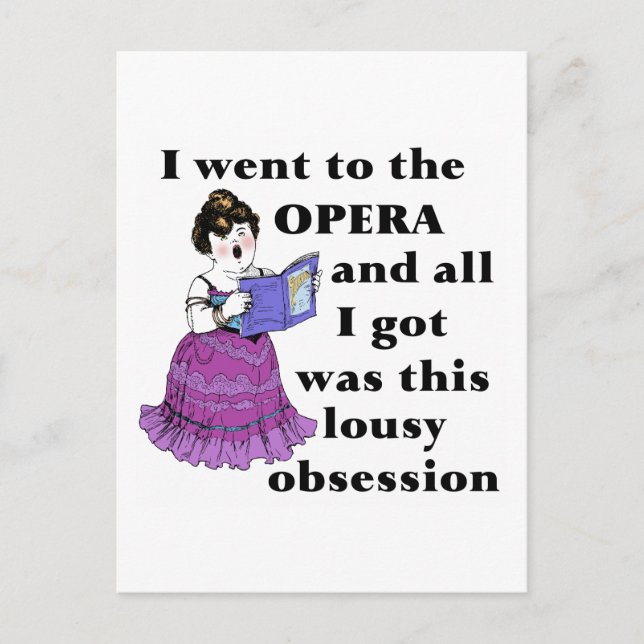 Postal Obsesión de ópera (Anverso)