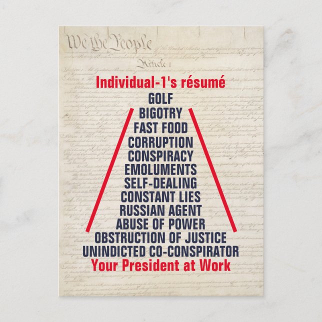Postal Obstrucción a la colusión individual-1 Trump enero (Anverso)