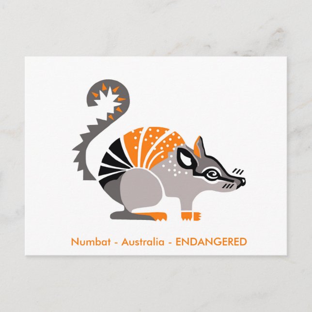 Postal Obtención de mano - NUMBAT - Marsupial - Australia (Anverso)