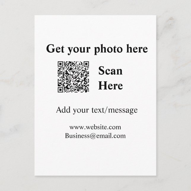 Postal Obtener el análisis de fotos QR añadir la direcció (Anverso)