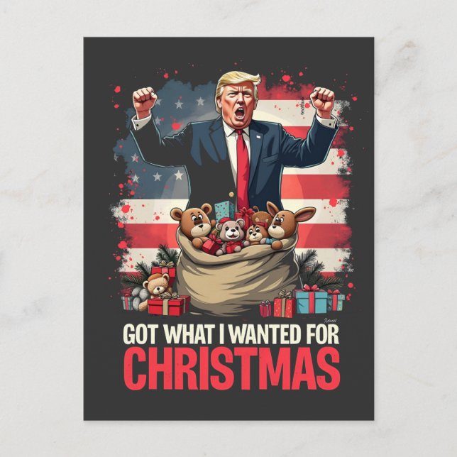 Postal Obtuve lo que quería para los Navidades Trump Sant (Anverso)