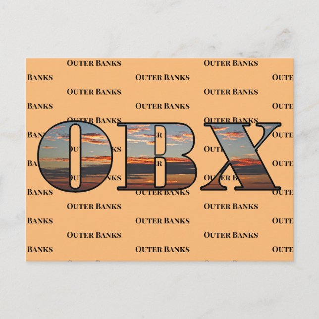 Postal OBX Sunrise Textos (Anverso)