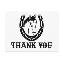 Occidente Gracias a Horse Horseshoe Boda Negro