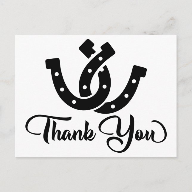 Postal Occidente Gracias Cowboy Boot Country Wedding (Anverso)
