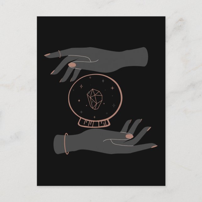 Postal Occult Fortune Teller Wicca Gótico Brujería (Anverso)