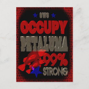 Postal Occupy Petaluma OWS protesta 99 fuerte poster