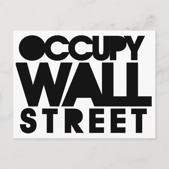 Postal Occupy Wall Street (Anverso)