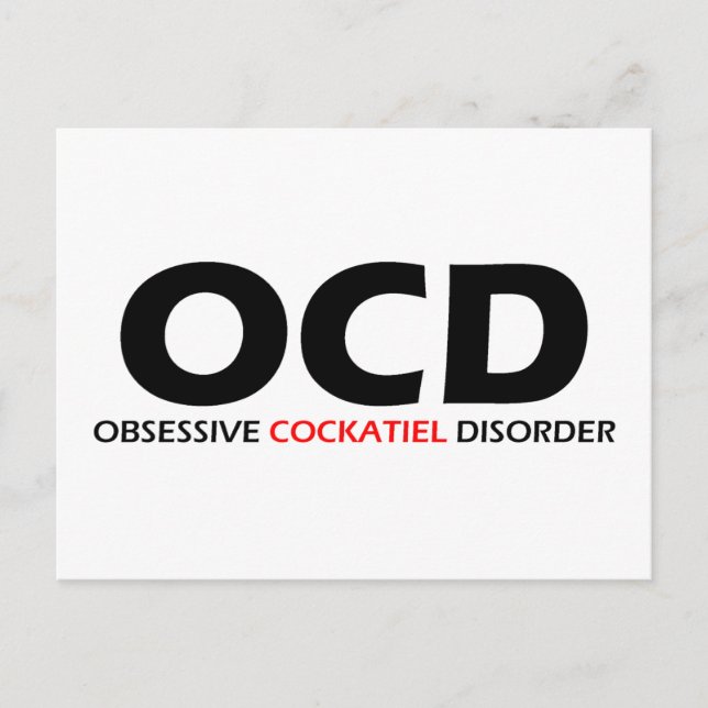 Postal OCD - Trastorno obsesivo de la Cockatiel (Anverso)