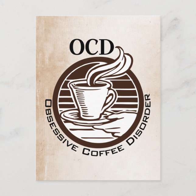 Postal OCD: Trastorno obsesivo del café (Anverso)