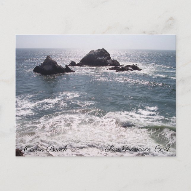 Postal Ocean Beach San Francisco, CA Postcard (Anverso)