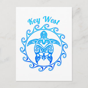 Postal Ocean Blue Tribal Turbal Key West