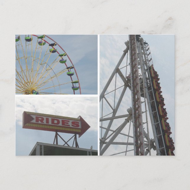 Postal Ocean City Boardwalk Rides (Anverso)