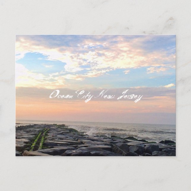 Postal Ocean City, New Jersey Post Card-Jetty (Anverso)