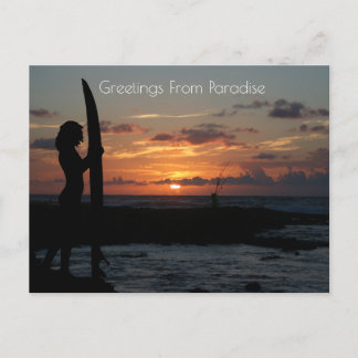 Postal Ocean Cliff Sunset