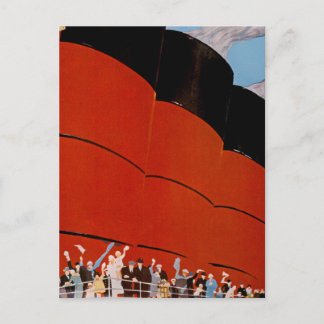 Postal Ocean Liner Bon Voyage