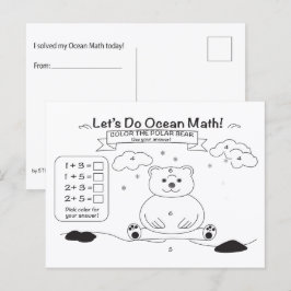 Postal Ocean Math Coloring Postcard