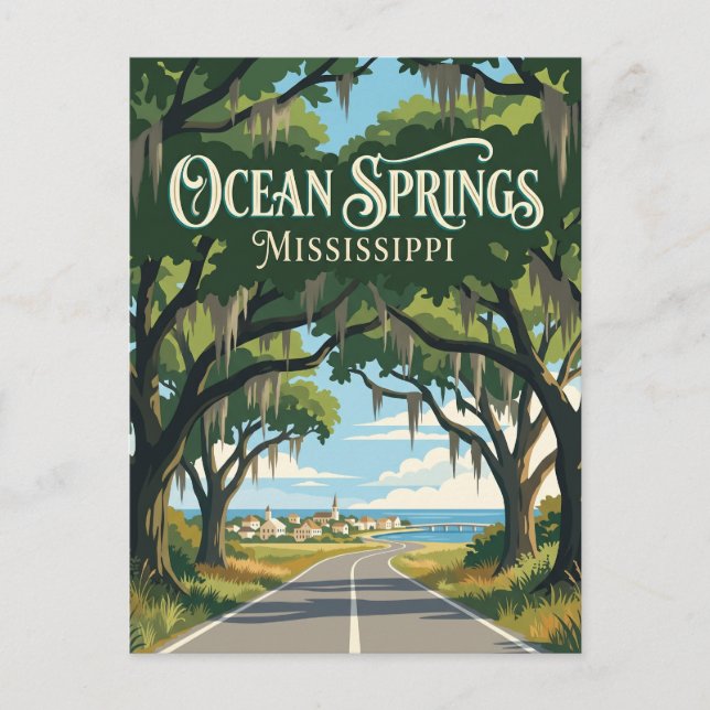 Postal Ocean Springs Mississippi (Anverso)