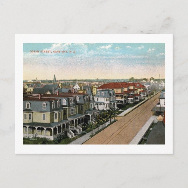 Postal Ocean St, Cape May, New Jersey Vintage (Anverso)