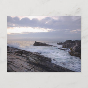 Postal Océano Atlántico al amanecer en Maine