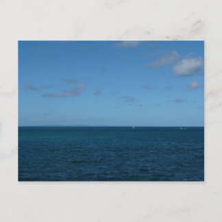 Postal Océano azul del horizonte de Santa Lucía